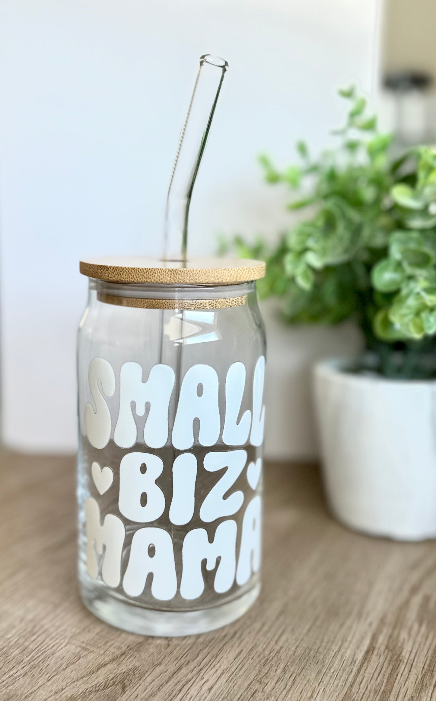 Small Biz Mama glasscup